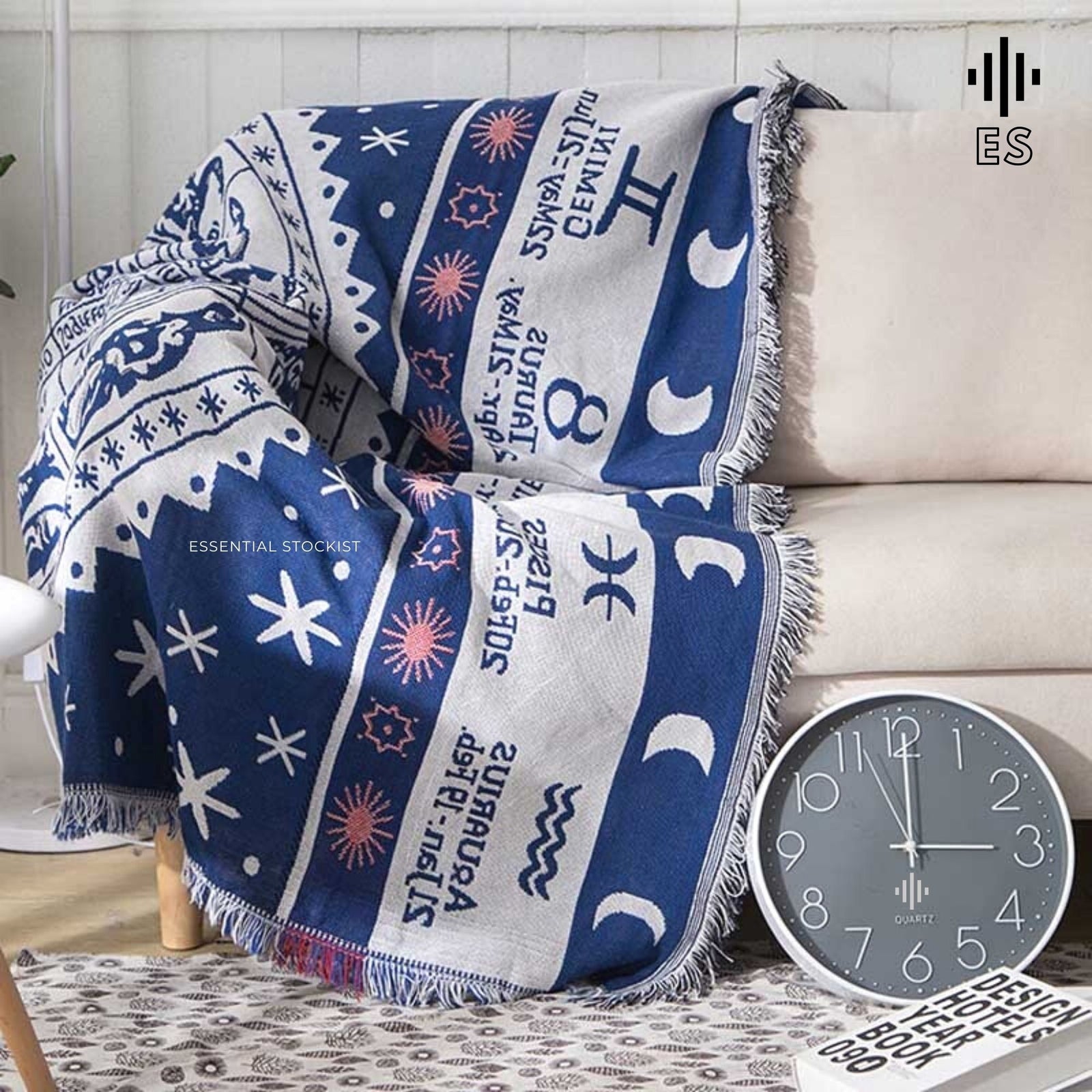 Zodiac Throw Blanket - ESSENTIAL STOCKIST 130cm x 180cm ESSENTIAL STOCKIST
