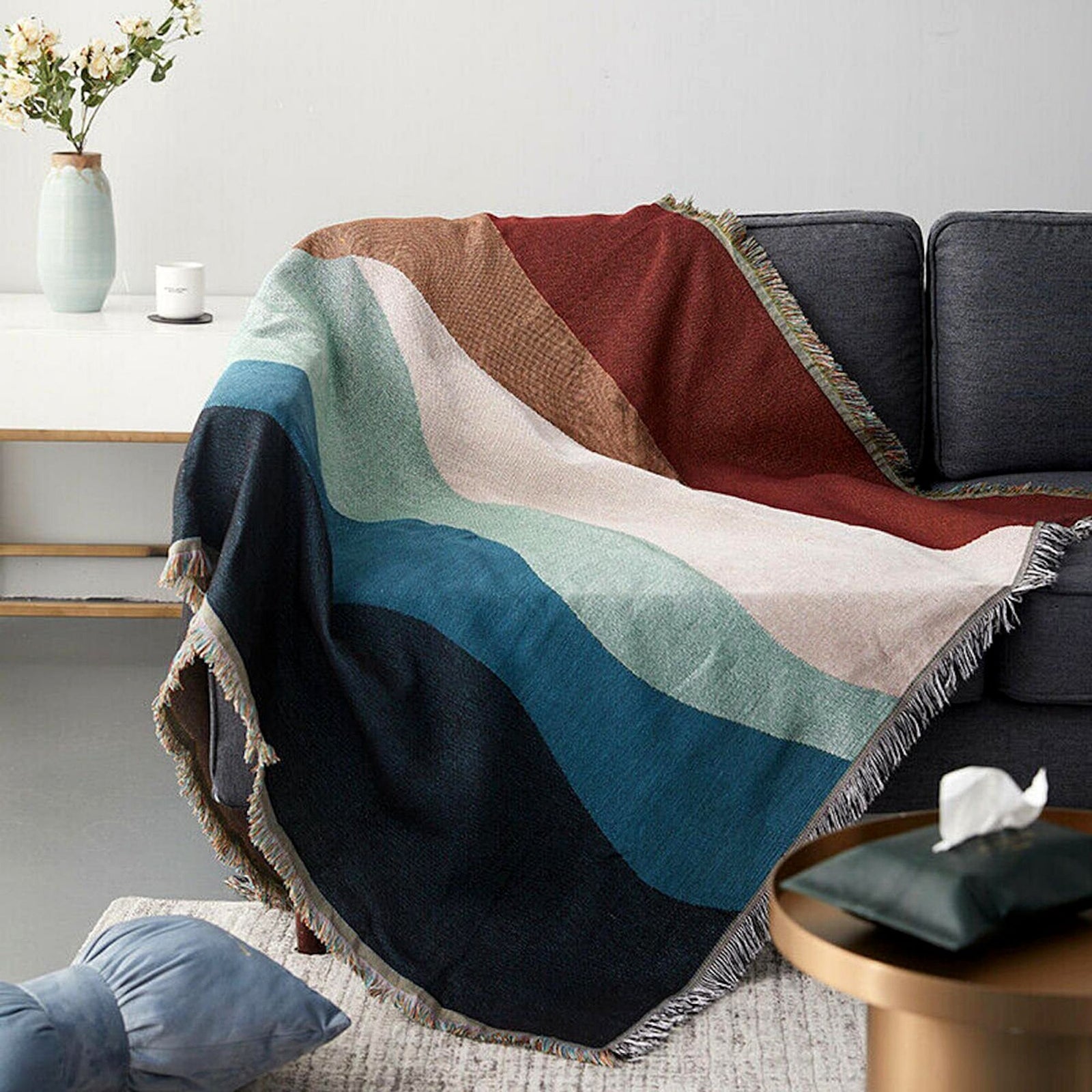 Boho Sunset Throw Blanket - ESSENTIAL STOCKIST 130cm x 180cm ESSENTIAL STOCKIST