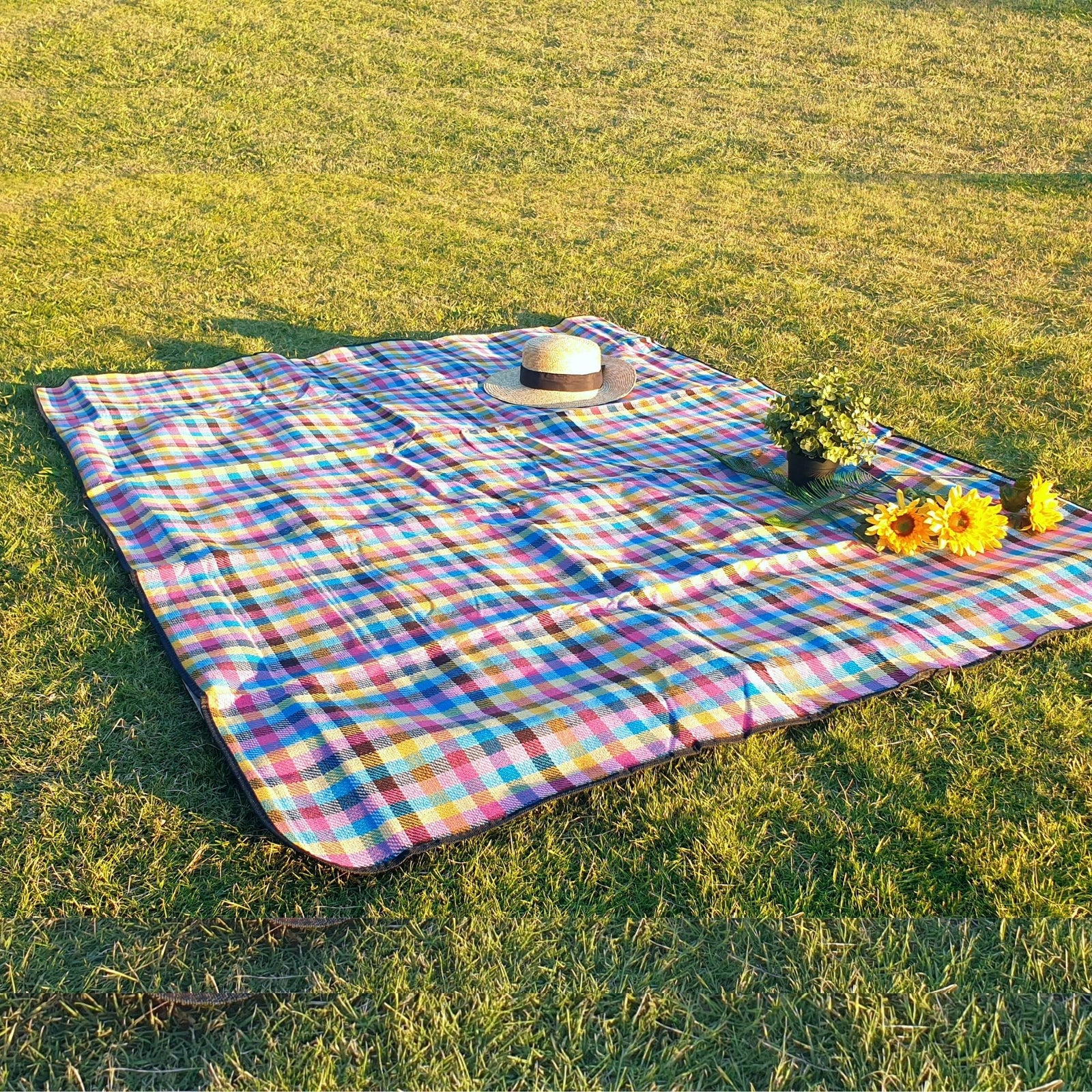 Waterproof Picnic Blanket | Rainbow - ESSENTIAL STOCKIST 150cm X 200cm ESSENTIAL STOCKIST