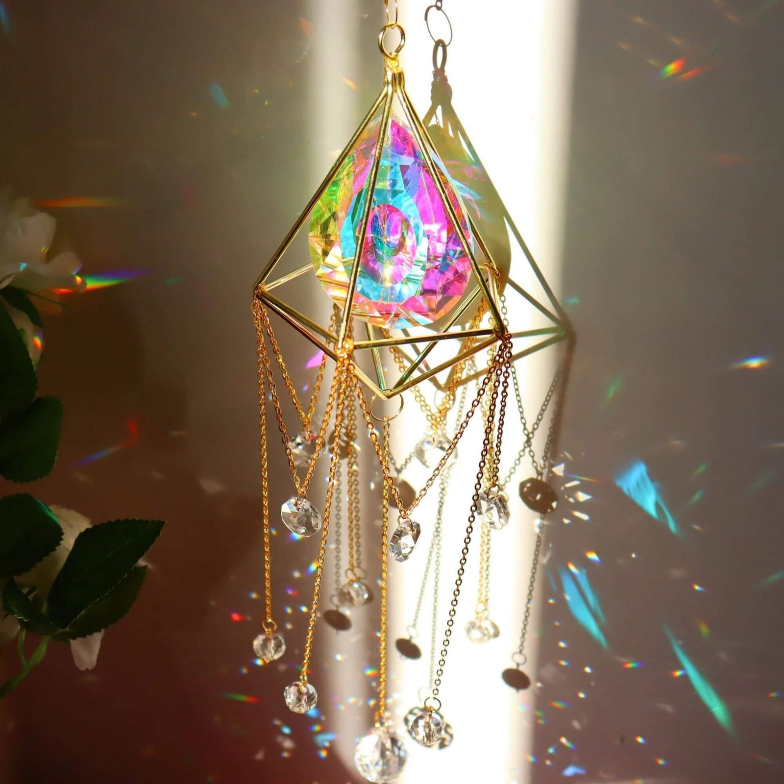 Crystal Sun Catcher - ESSENTIAL STOCKIST Moon Metal Crystal ESSENTIAL STOCKIST