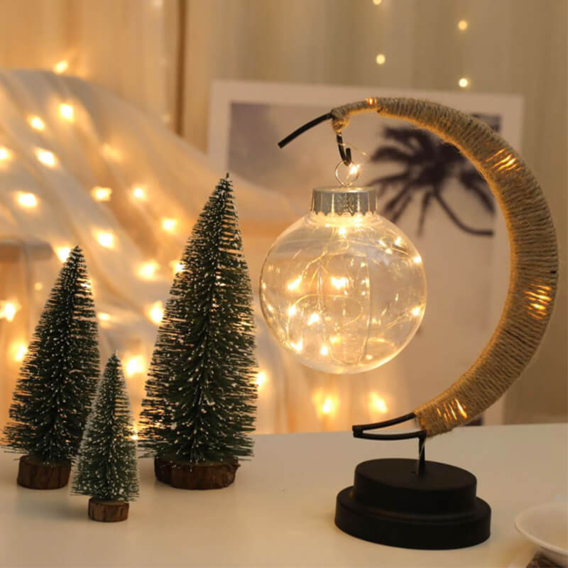 Rattan Lunar Lamp - ESSENTIAL STOCKIST White ESSENTIAL STOCKIST